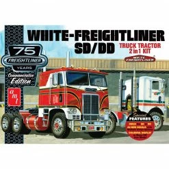 AMT 1/25 White Freightliner 2-in-1 Cabover Semi Tractor Model Kit for 1/24 - 1/25