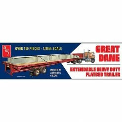AMT 1/25 Great Dane Extendable Flatbed Semi Trailer Model Kit for 1/24 - 1/25