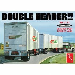 AMT 1/25 Tandem Van Semi Trailers Double Header for 1/24 - 1/25