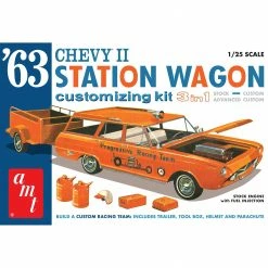 AMT 1/25 1963 Chevy II Station Wagon with Trailer Model Kit for Vehicles