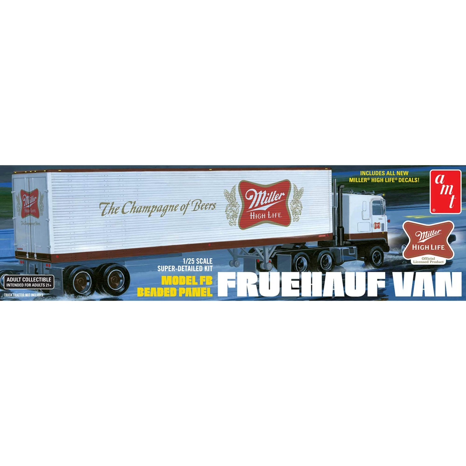 AMT 1/25 Fruehauf 40' Semi Trailer, Miller Beer for 1/24 - 1/25 3 AMT 1/25 Fruehauf 40' Semi Trailer, Miller Beer for 1/24 - 1/25
