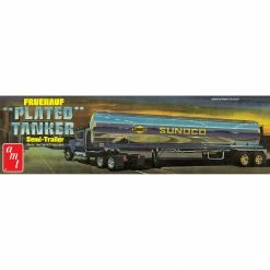 AMT 1/25 Fruehauf Plated Tanker Semi Trailer (Sunoco) Model Kit for 1/24 - 1/25
