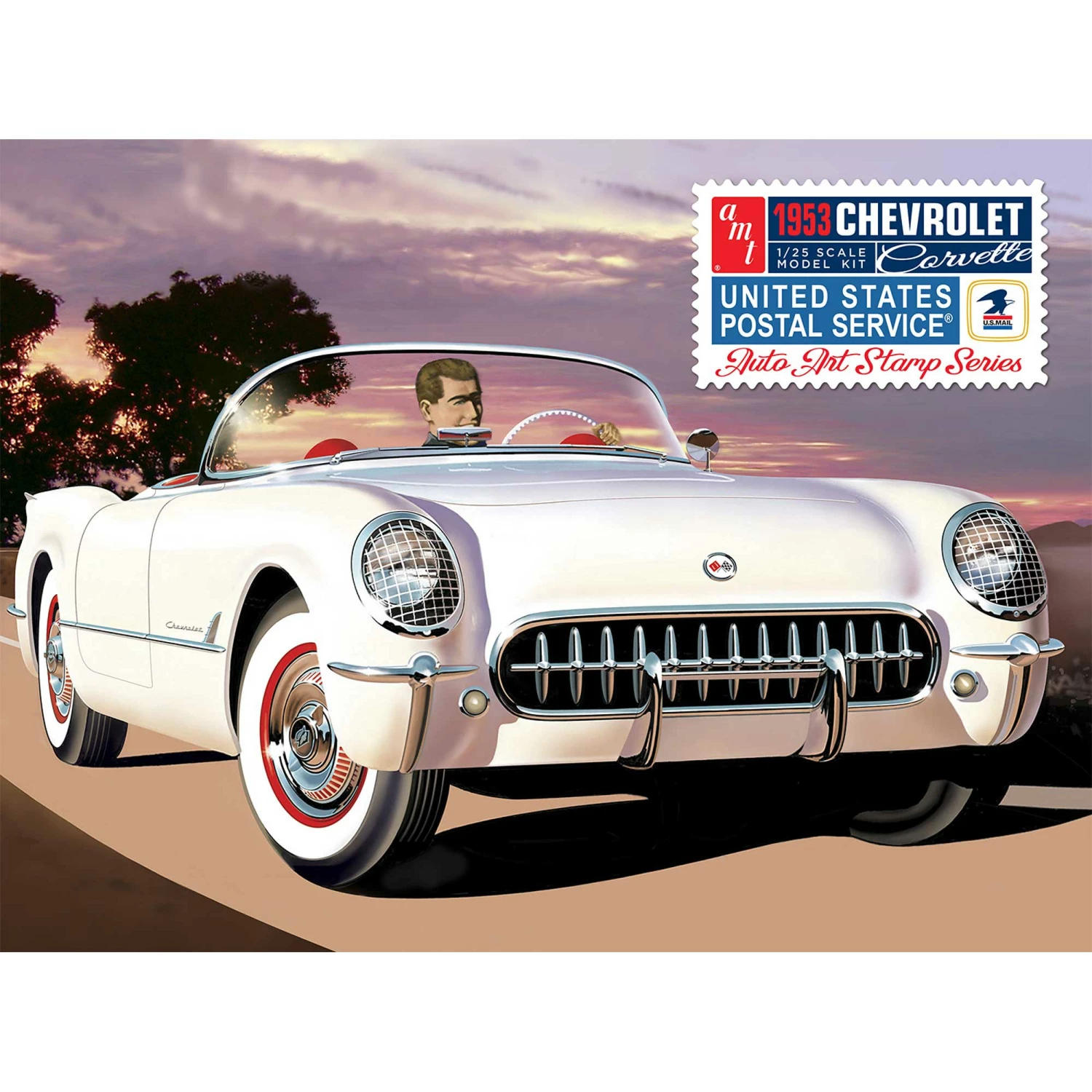 AMT 1953 Chevy Corvette (USPS Stamp Series) for Vehicles 3 AMT 1953 Chevy Corvette (USPS Stamp Series) for Vehicles