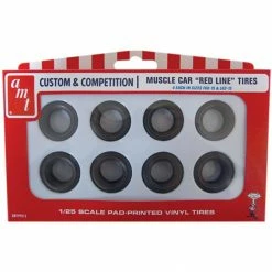 AMT 1/25 Red Line Tires Parts Pack for Accessories